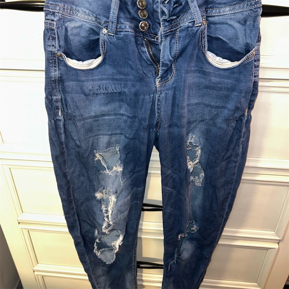 WallFlower Skinny Jeans Womens Size 7 Medium Wash Blue High Rise